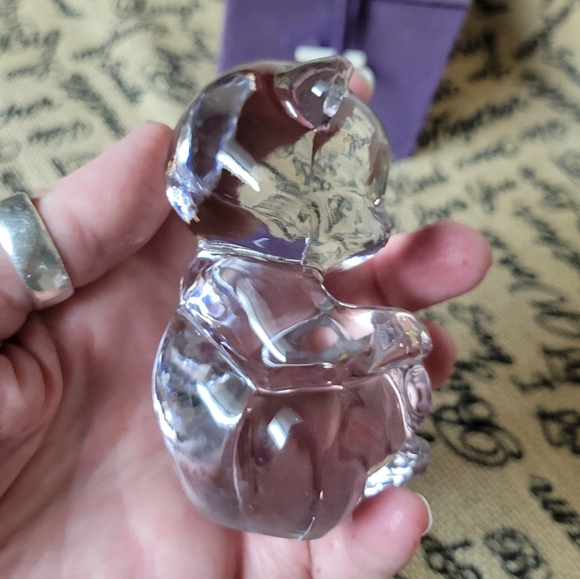 Vintage Fenton November Topaz birthstone crystal bear comes with box - Picture 3 of 9